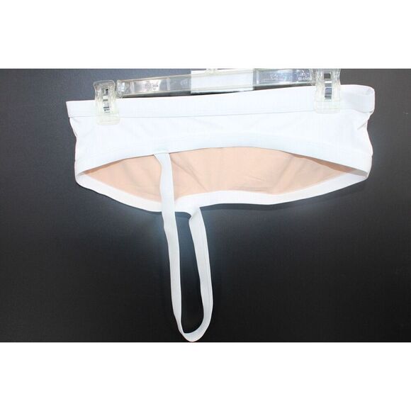 Gnash One Shoulder White Ribbed Bikini Top Sz 8 Bottom Sz 6 Swimsuit - Picture 14 of 16